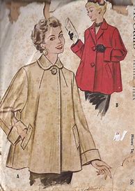 Image result for Vintage Swing Coat Sewing Patterns