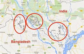 Image result for India-Bangladesh Border Map
