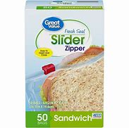 Image result for Great Value Fresh Seal Double Zipper Sandwich Bags, 50 Count