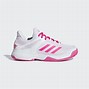 Image result for Adidas Pink and White Tennis Shoes
