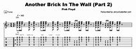 Image result for Another Brick in the Wall Tab