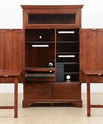 Image result for Computer Desk Armoire Cabinet