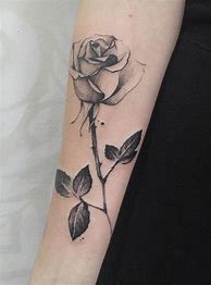 Image result for Rose Tattoo On Back of Forearm