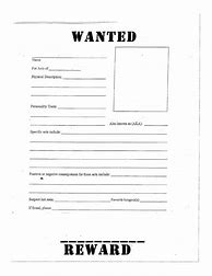 Image result for Create a Wanted Poster Template