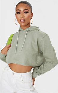 Image result for Green Cropped Hoodie Track Set