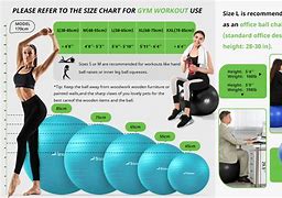 Image result for Exercise Ball Size Chart