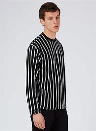 Image result for Black and White Striped Hoodie Men's Zippper
