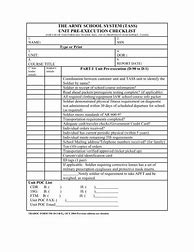 Image result for Execution Checklist Example Army