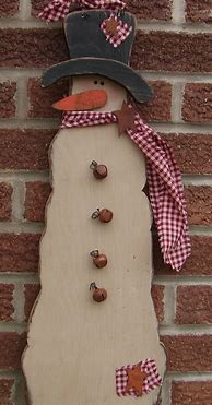 Image result for Primitive Wooden Snowman
