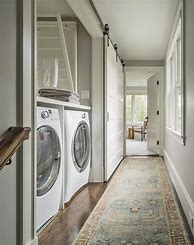 Image result for Laundry Room Cabinets with Barn Door