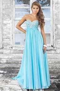 Image result for Long Blue Prom Dress