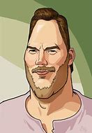 Image result for Cartoon Chris Pratt Looking at a Computer