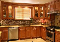 Image result for Maple Kitchen Cabinets with White Appliances