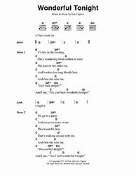 Image result for Eric Clapton Wonderful Tonight Chords