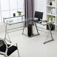 Image result for Glass Computer Table