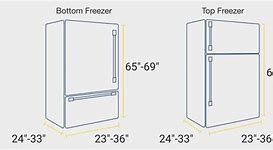 Image result for 2 Door Refrigerator Dimensions