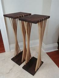 Image result for wooden speaker stands