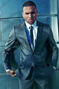 Image result for chris brown white suit