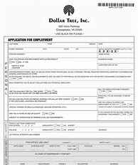 Image result for Dollar Tree Application Print Out Form