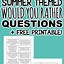 Image result for Would You Rather Game Printable Summer