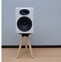 Image result for Tall Adjustable White Surround Speaker Stands