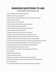 Image result for Random Things to Ask