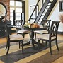 Image result for Black Round Dining Table Set