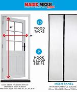 Image result for Magic Mesh As Seen On TV 83 In. H X 75 In. W Black Mesh Hands-Free Magnetic Screen Door