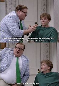 Image result for Chris Farley Live in a Van Down by the River