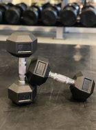 Image result for 20 LB Rubber Hex Dumbbell - Pair
