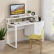 Image result for Black Desk with Hutch and Drawers