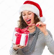 Image result for Surprised Girl Christmas Present
