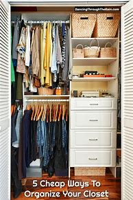 Image result for Inexpensive Closet Organization Ideas