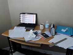 Image result for Messy Student Desk