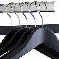 Image result for black wooden coat hangers