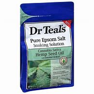 Image result for Dr Teal's Pure Epsom Salt Soak, Cannabis Sativa Hemp Seed Oil With Essential Oil Blend, 3 Lbs