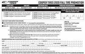 Image result for Cooper Tire Rebate Form