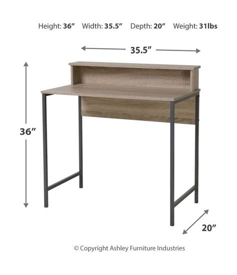 The Titania Grayish Brown Home Office Small Desk available at Bitney's  