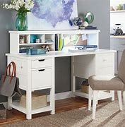 Image result for White Home Office Desk with Hutch