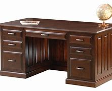 Image result for Solid Wood Desk with Drawers