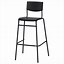Image result for IKEA - STIG Bar Stool With Backrest, Black/Black, 24 3/4 "