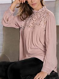 Image result for Chico's 3/4 Sleeve Blouse: Pink Floral Tops - Size Medium