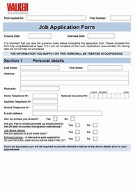 Image result for Job Application Form Template UK