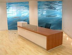 Image result for Small Glass Reception Desk