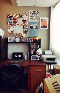 Image result for College Dorm Desk with Two Monitors