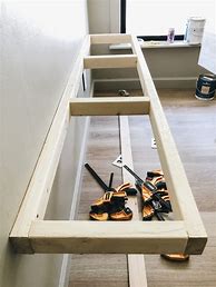 Image result for Floating Desk DIY Filing Cabinet