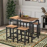 Image result for High Top Dining Table and Chairs