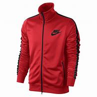 Image result for Nike Black Red Leather Jacket Varsity