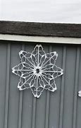 Image result for Snow Flakes Made with White Plastic Hangers