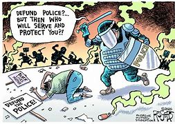 Image result for Defund Police Cartoon